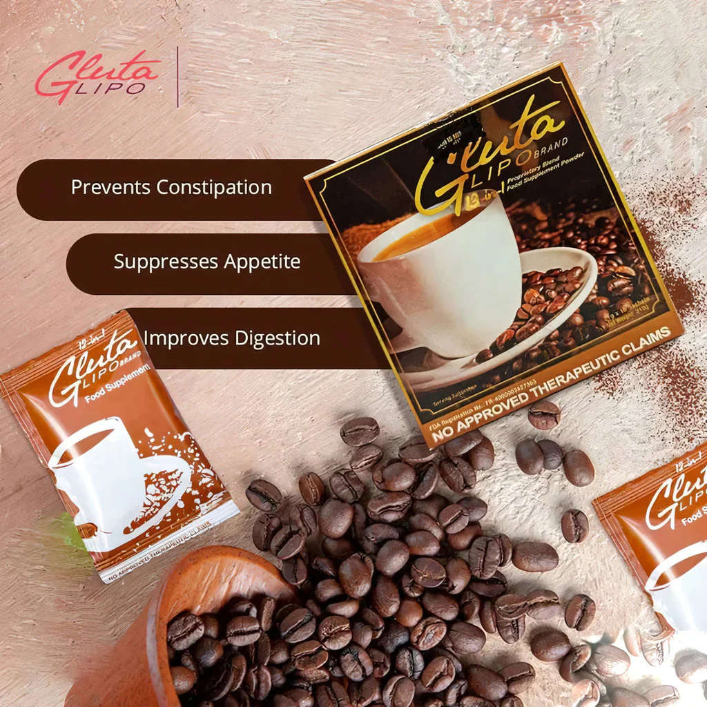 Glutalipo 13-in-1 Detox Coffee – Box of 10 Sachets X 21g Each - Image 3