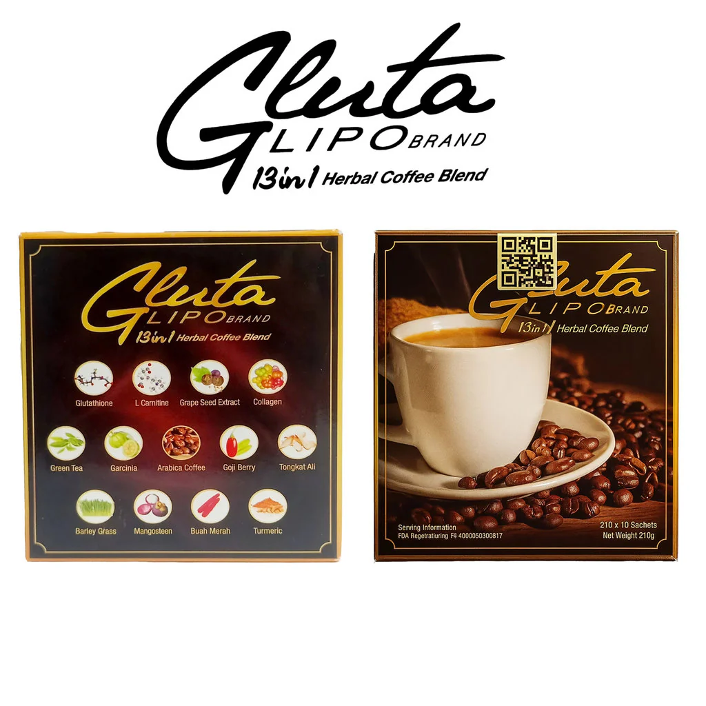 Glutalipo 13-in-1 Detox Coffee – Box of 10 Sachets X 21g Each - Image 4