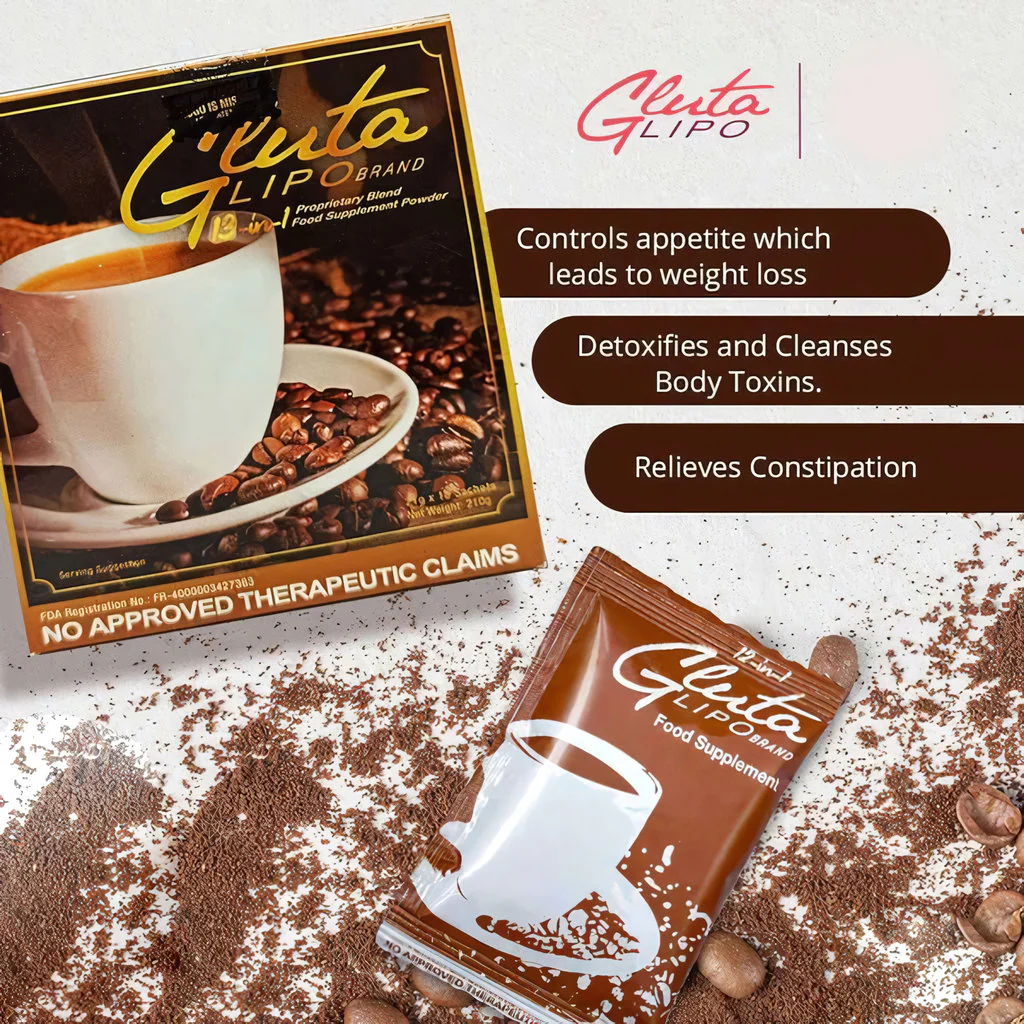 Glutalipo 13-in-1 Detox Coffee – Box of 10 Sachets X 21g Each - Image 9