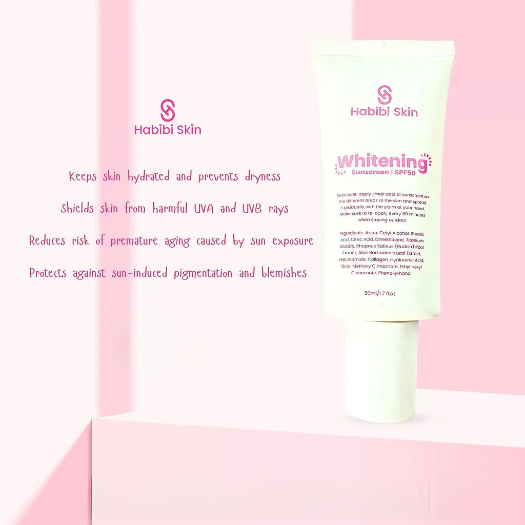 Habibi Skin Whitening Sunscreen SPF 50 – 50ml - Image 11