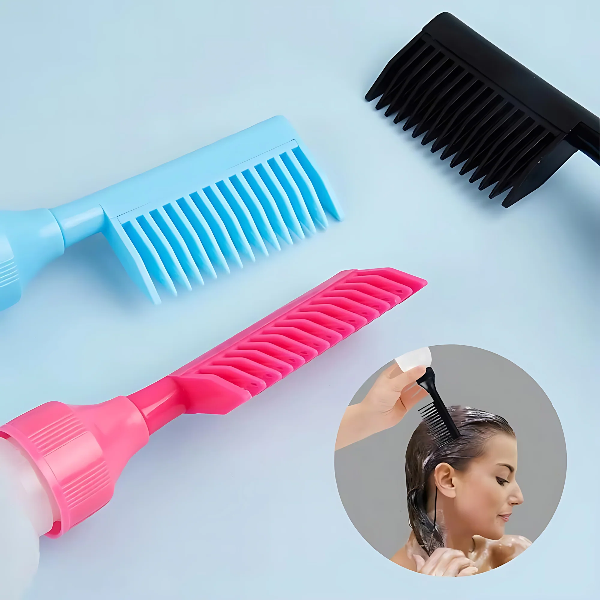 Hair Dye or Oil Applicator Bottle with Root Comb - Image 14