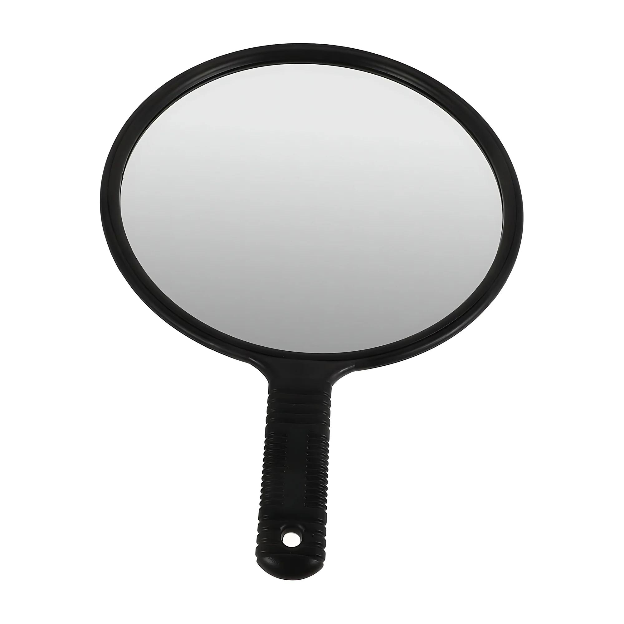 Hair Salon Handheld Mirror – Large Round Vanity Mirror with Handle (Black) - Image 9