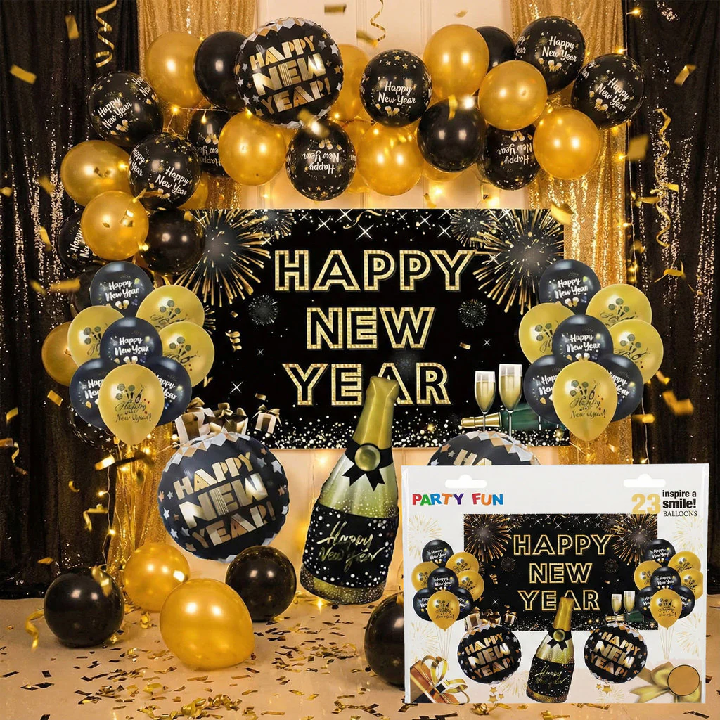Happy New Year Balloon Set – Festive Party Decorations for New Year’s Eve Celebrations - Image 5