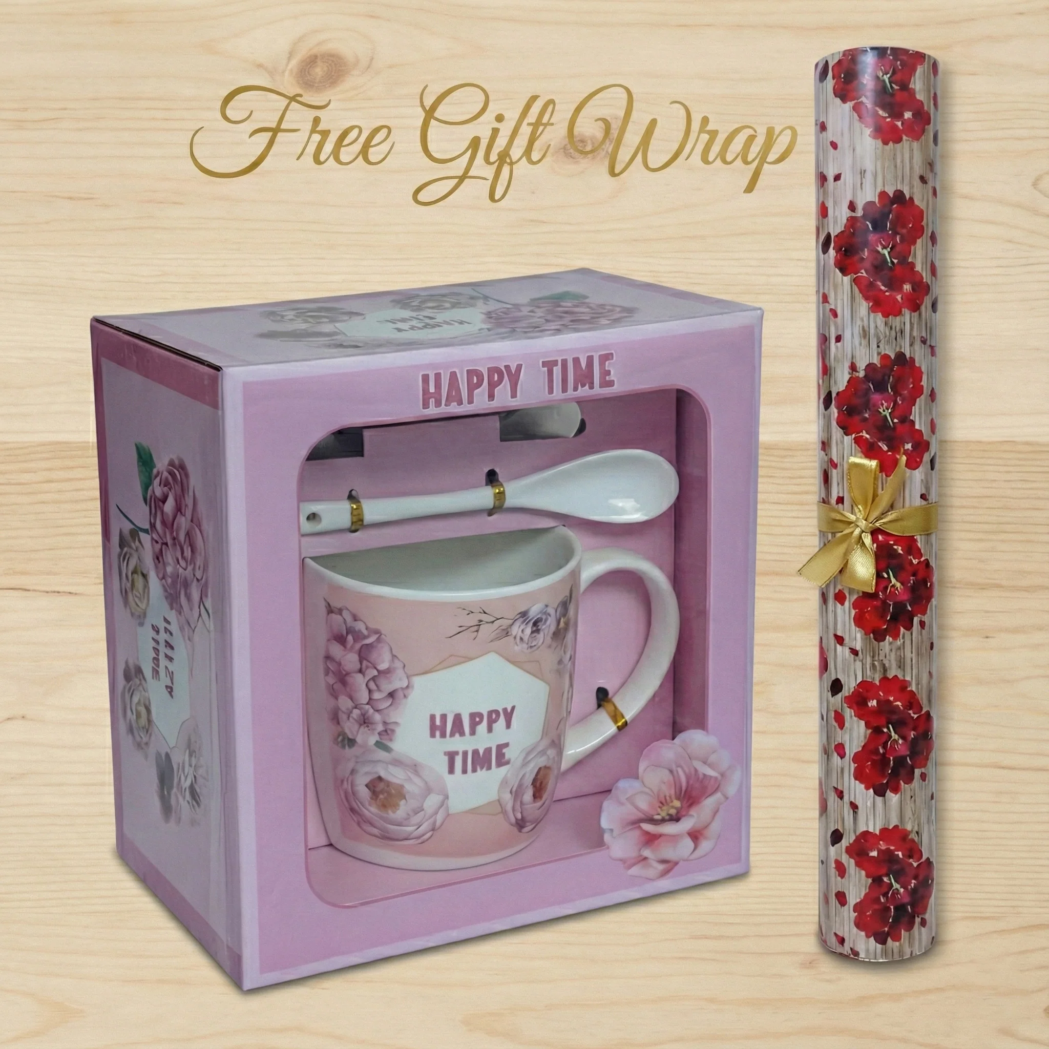 Happy Time Premium Ceramic Coffee Mug Gift Set - With Free Gift Wrap - Image 3