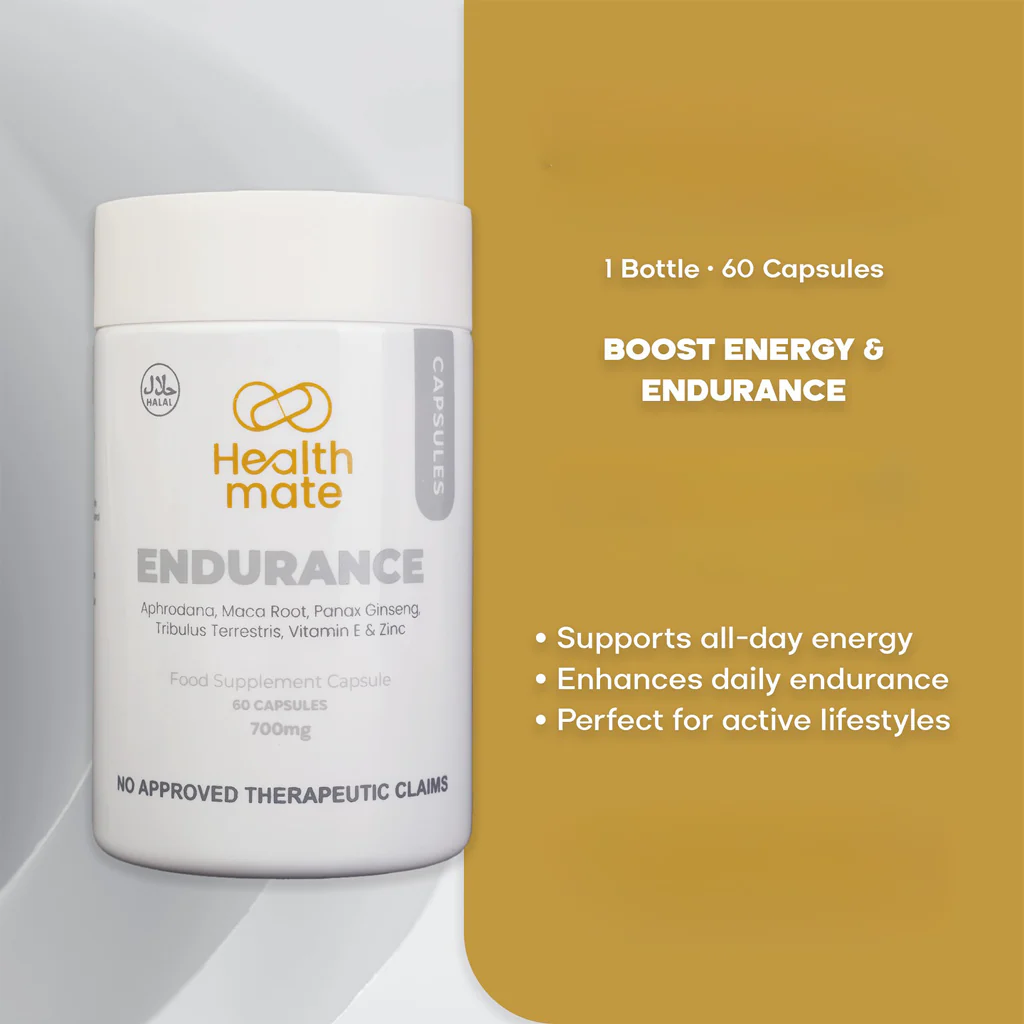 Healthmate Endurance Food Supplement Capsules – 700mg (30 Capsules) - Image 8