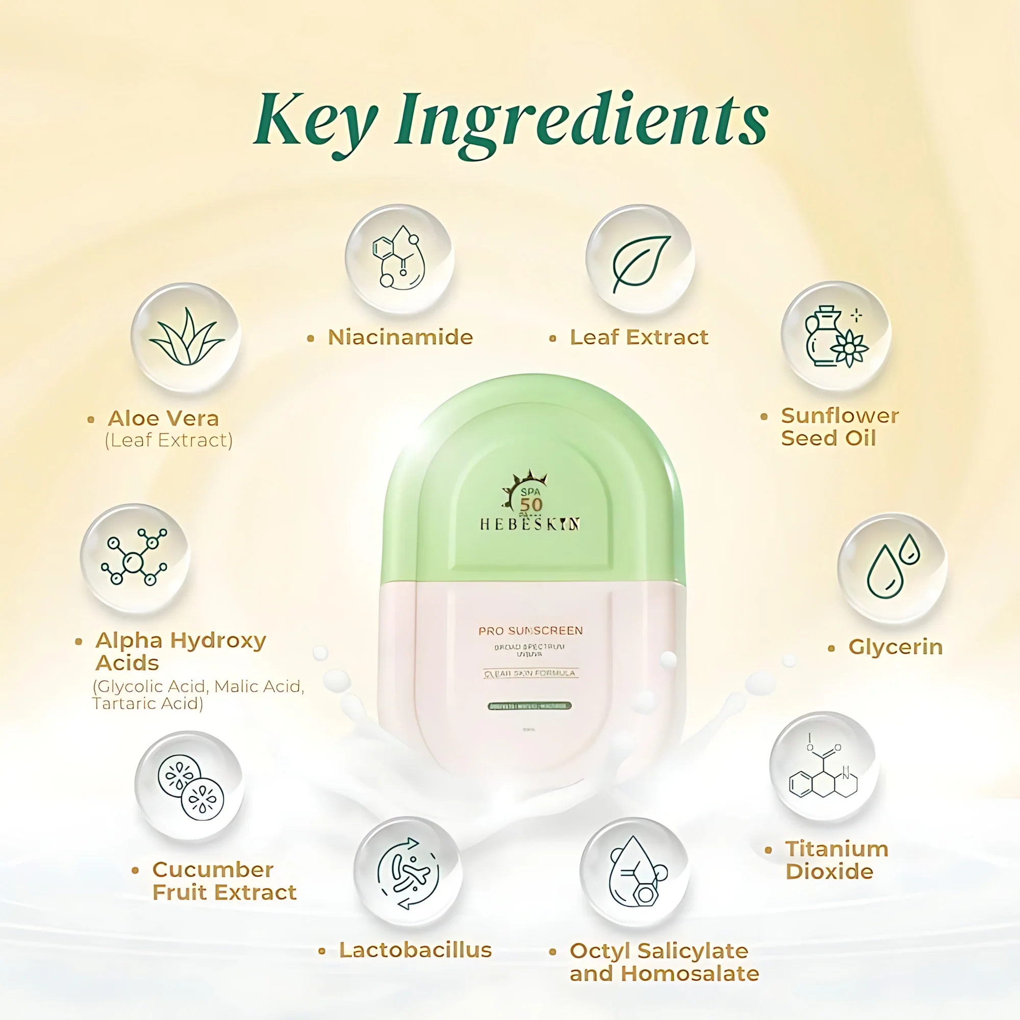 Hebeskin Pro Sunscreen SPA50 PA+++ – 50g - Image 3