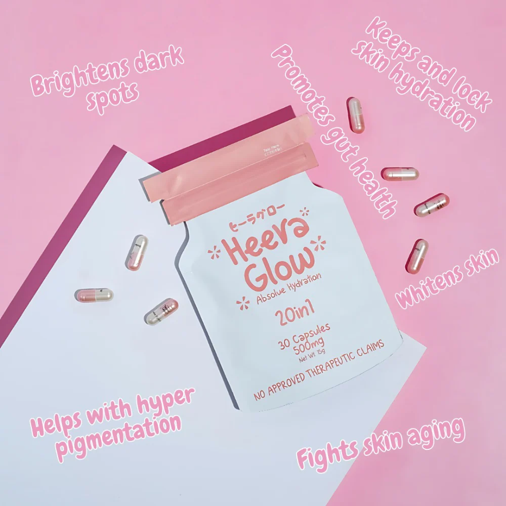 Heera Glow Absolue Hydration 20 in 1 Glutathione Collagen 30 Caps - Image 3