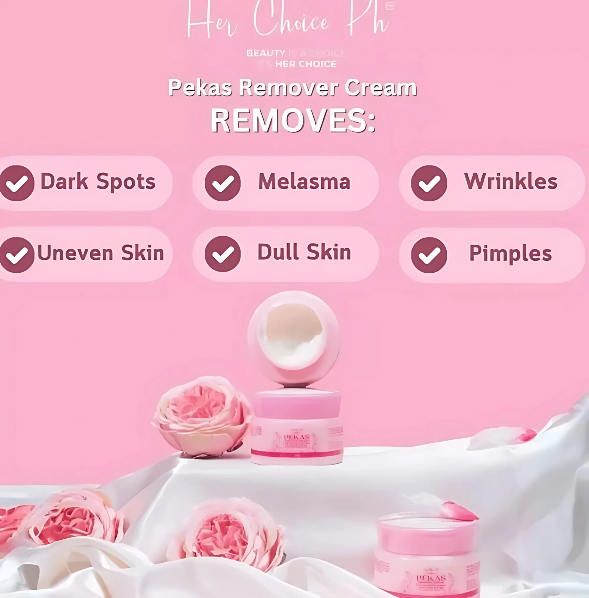 Her Choice Ph Pekas Remover Cream - 50g - Image 3