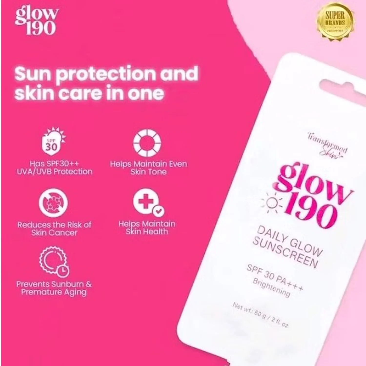 Honestglow Glow 190 Daily Glow Sunscreen SPF 30 PA+++ – 50g - Image 6