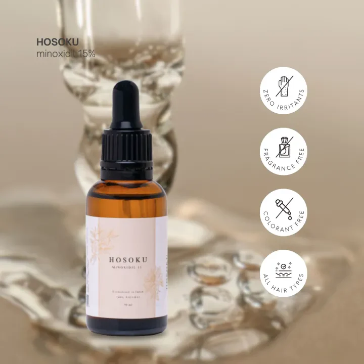 HOSOKU Minoxidil 15% Hair Regrowth Oil – 30ml - Image 4