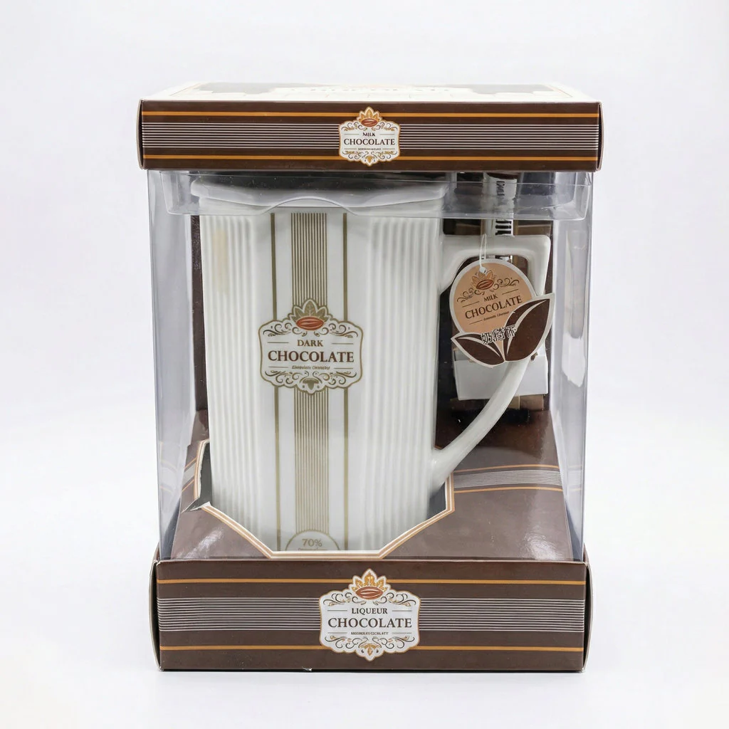 Hot Chocolate Ceramic Mug Gift Set – With Free Gift Wrap