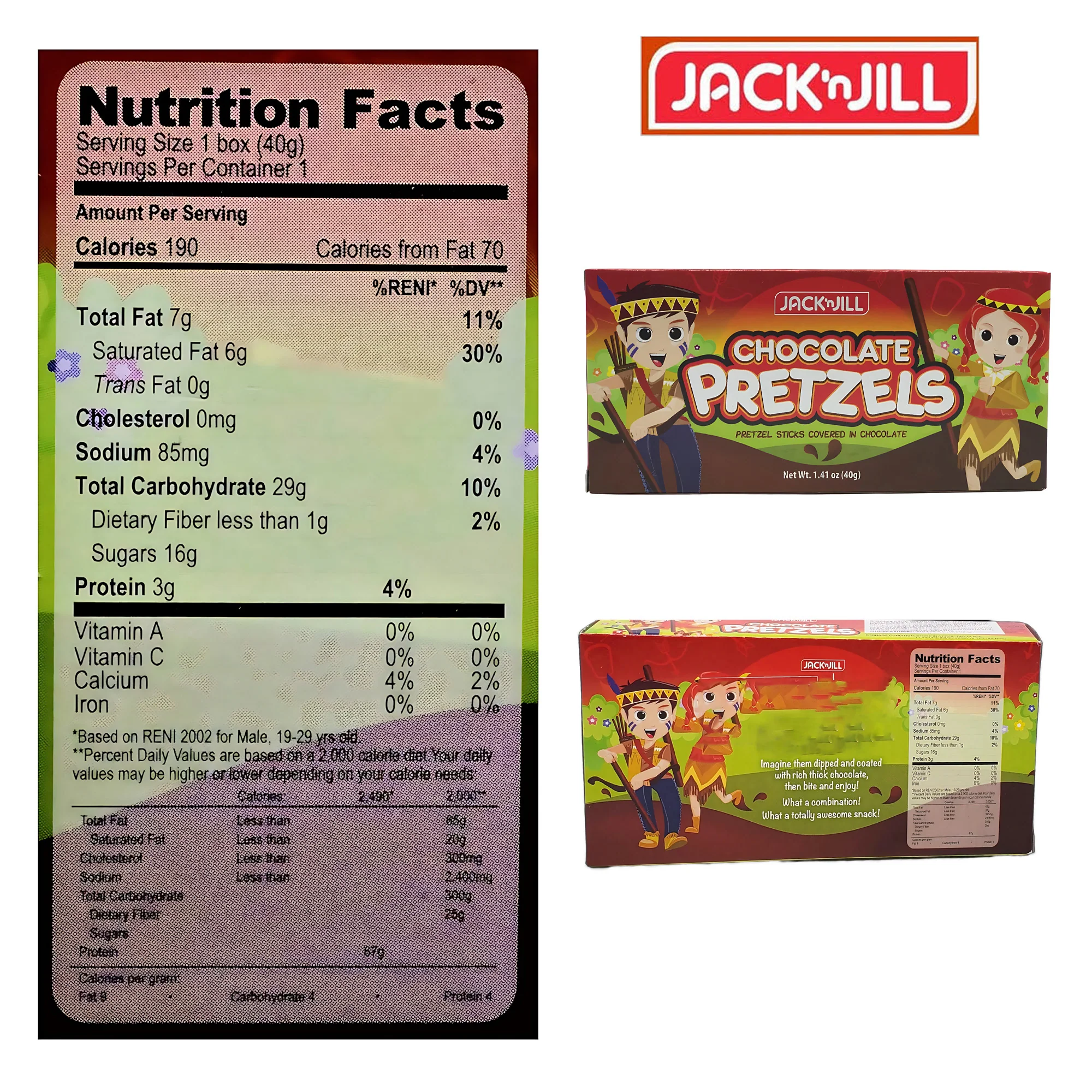 Jack ‘n Jill Chocolate Pretzels 40g – Pack of 5 - Image 3