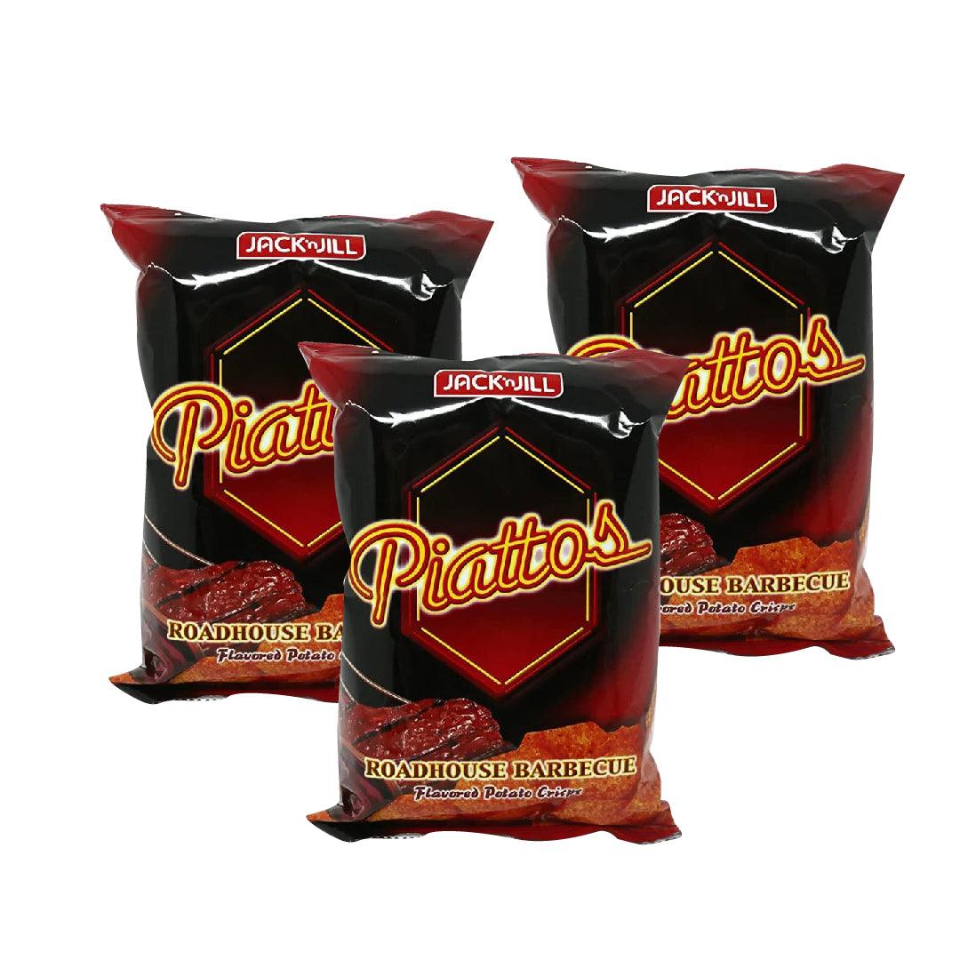 Jack N Jill Piattos Potato Crisps Roadhouse Barbecue - 3×85g (Offer)