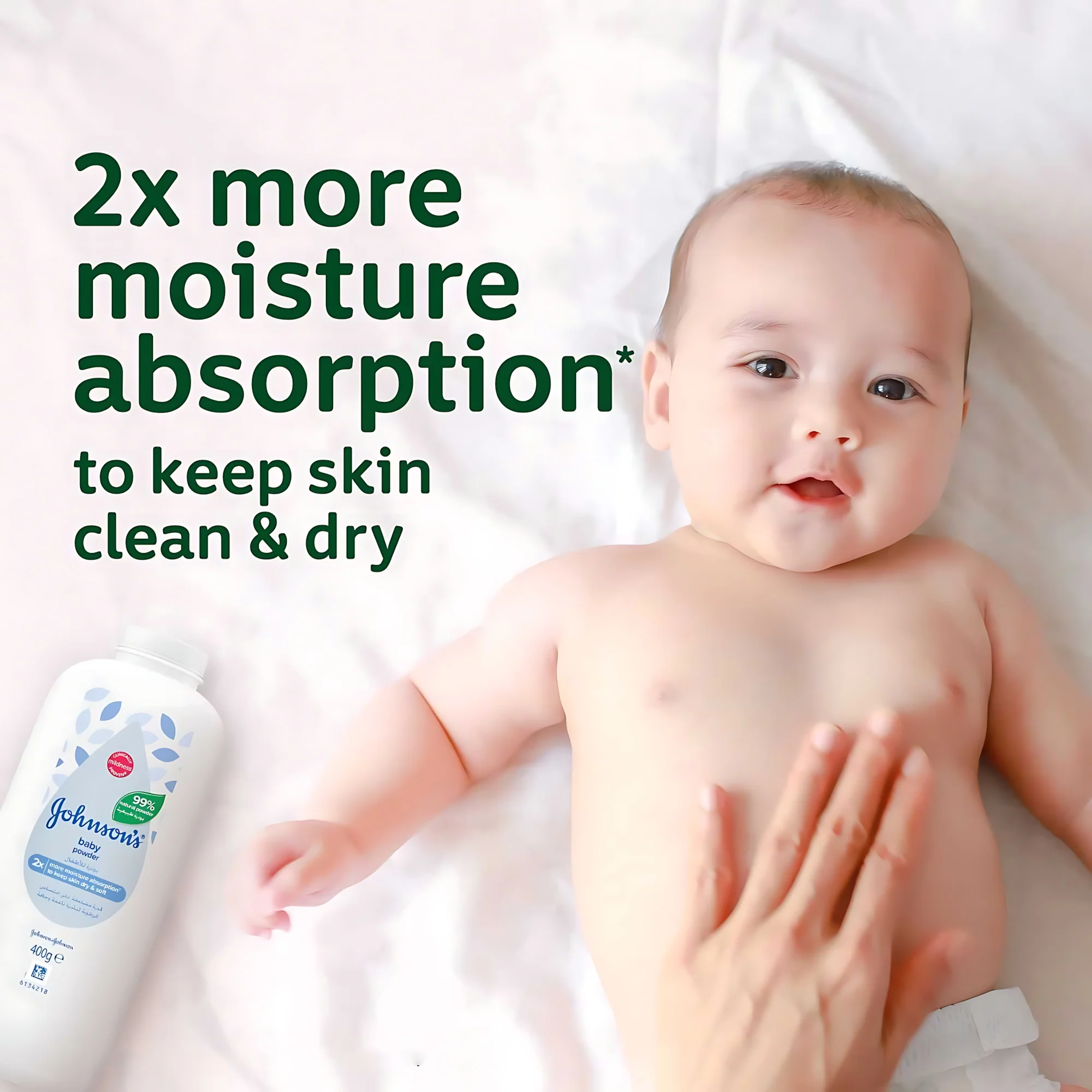 Johnson’s Cornstarch Classic Baby Powder – 400g - Image 5