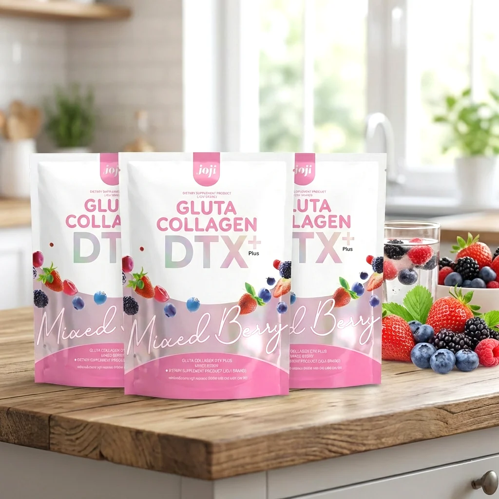 JOJI Secret Young Gluta Collagen DTX Plus+ Mixed Berry 10 Sachets × 20g Each - (3 Pcs Combo) - Image 3