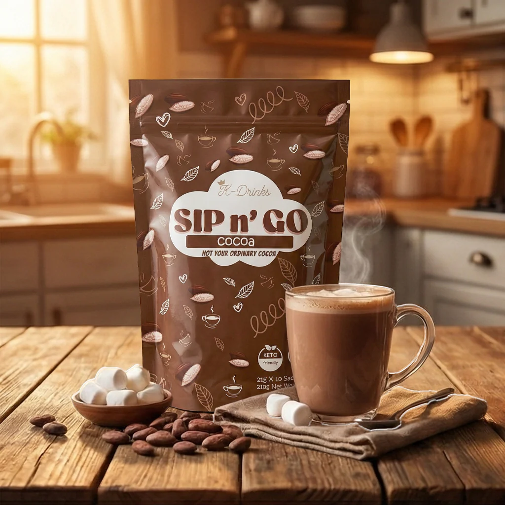 K-Drinks Sip n' Go COCOA - 21g × 10 sachets - Image 5