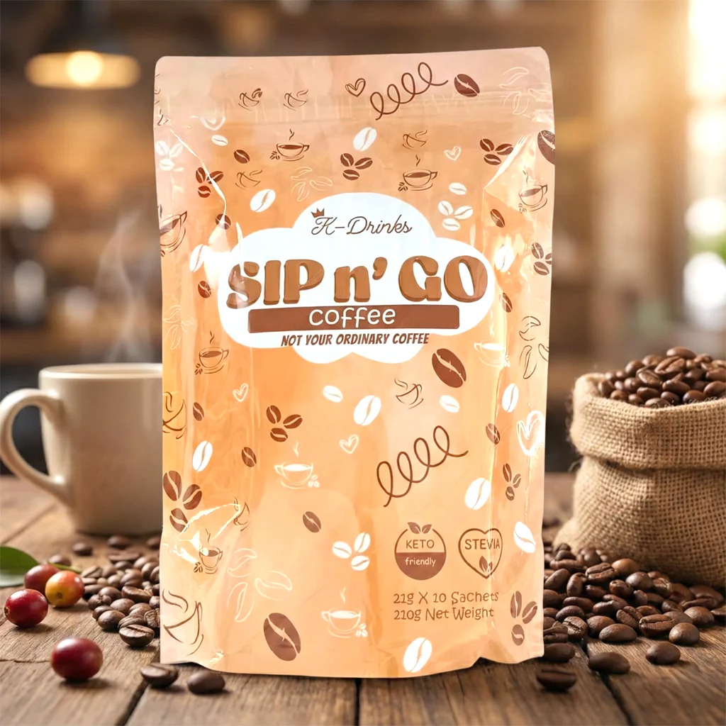 K-Drinks Sip n’ Go Detox Coffee – 22g × 10 Sachets - Image 4