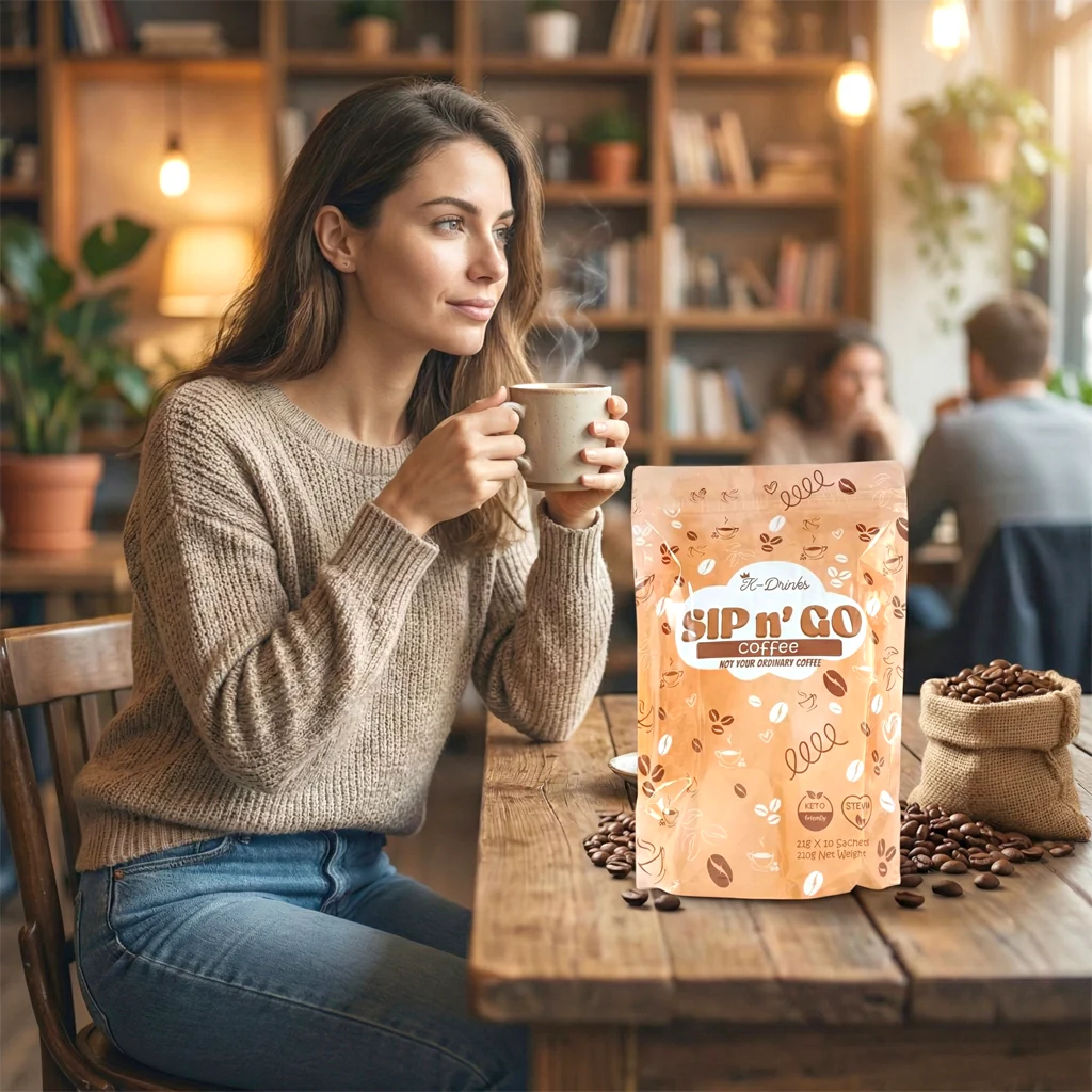 K-Drinks Sip n’ Go Detox Coffee – 22g × 10 Sachets - Image 7
