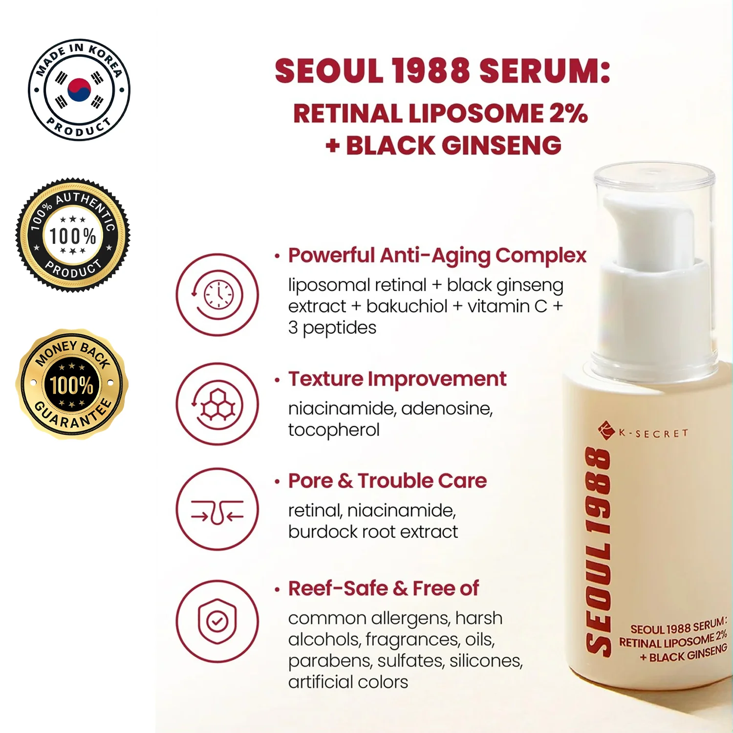 K-SECRET SEOUL 1988 Retinal Serum - 30ml - Image 4