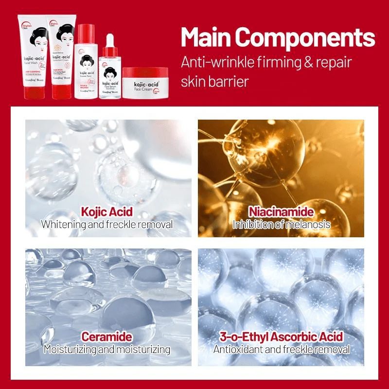 Kojic Acid Brightening Skin Care Set - Image 4
