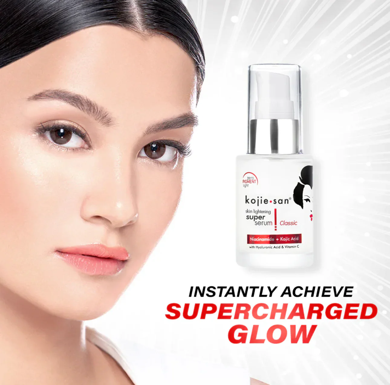 Kojie San Skin Lightening Super Serum Classic (Niacinamide + Kojic Acid with Hyaluronic & Vit C) - 30ml - Image 4