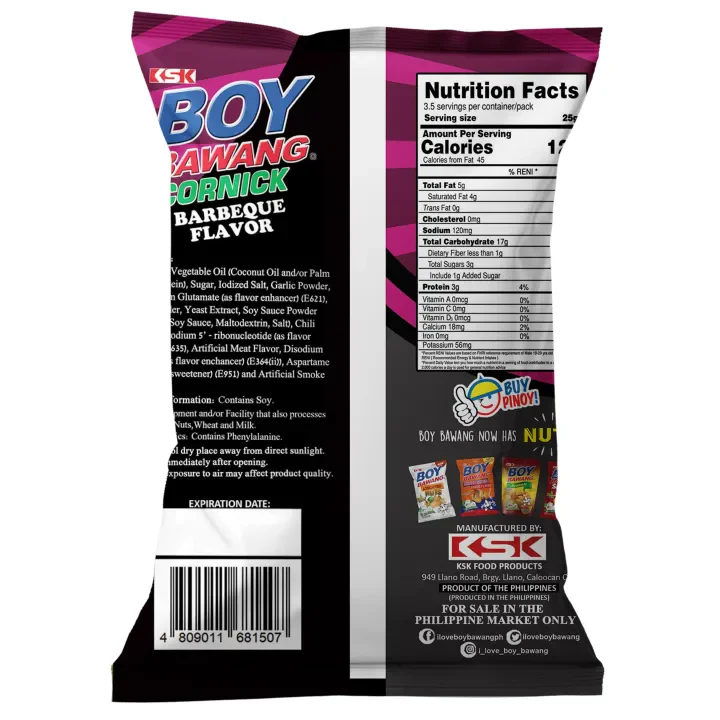 KSK Boy Bawang Cornick Barbecue 90g - Image 2