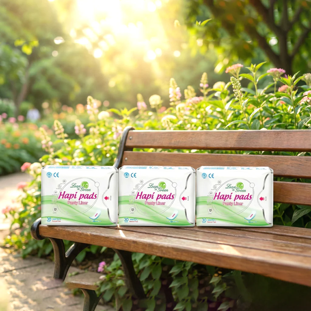 Lean’n Green Hapi Pads Panty Liner Normal Time - 3 pcs Combo Pack (30 Pads Each)