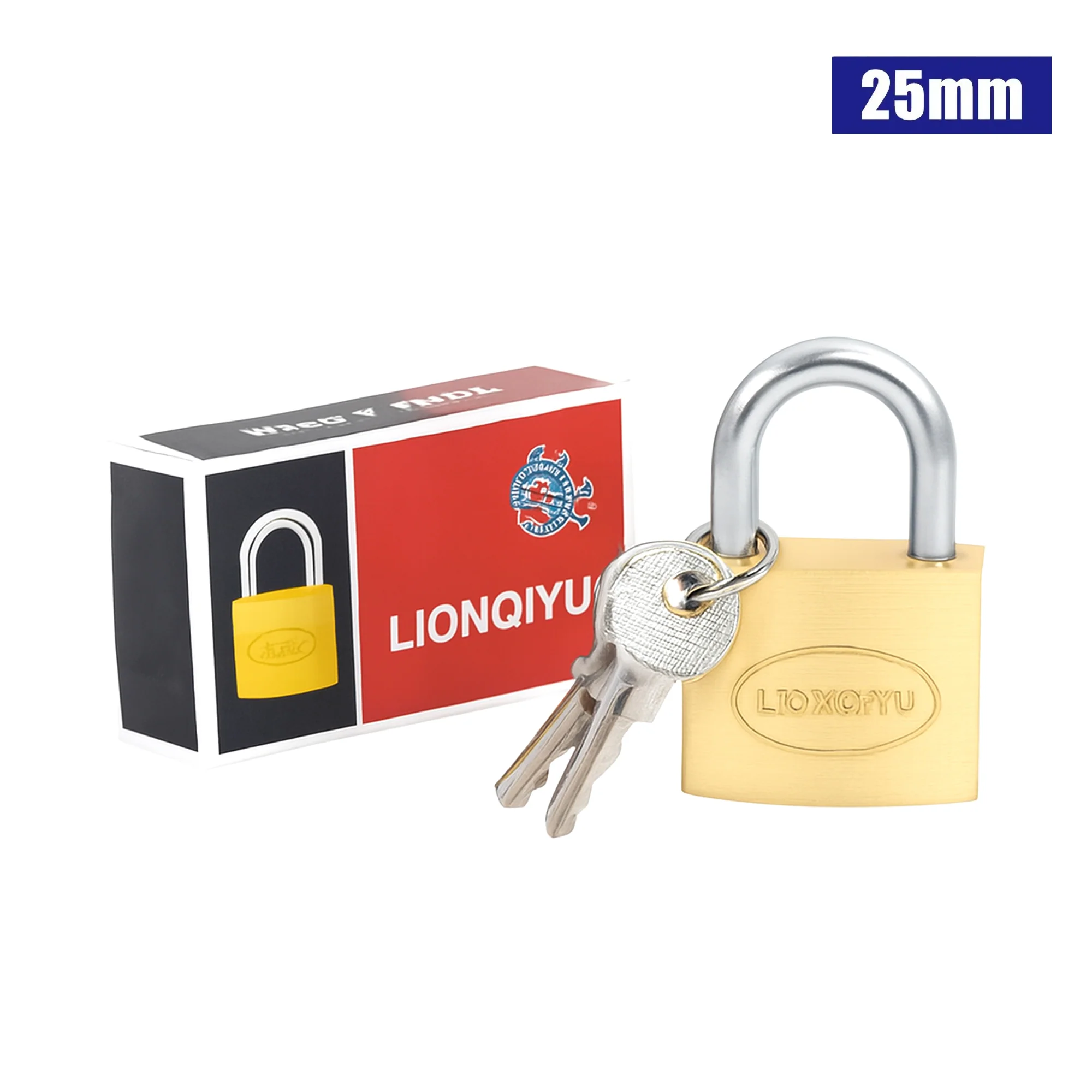 Lionqiyu Golden Padlock – 25mm - Image 3
