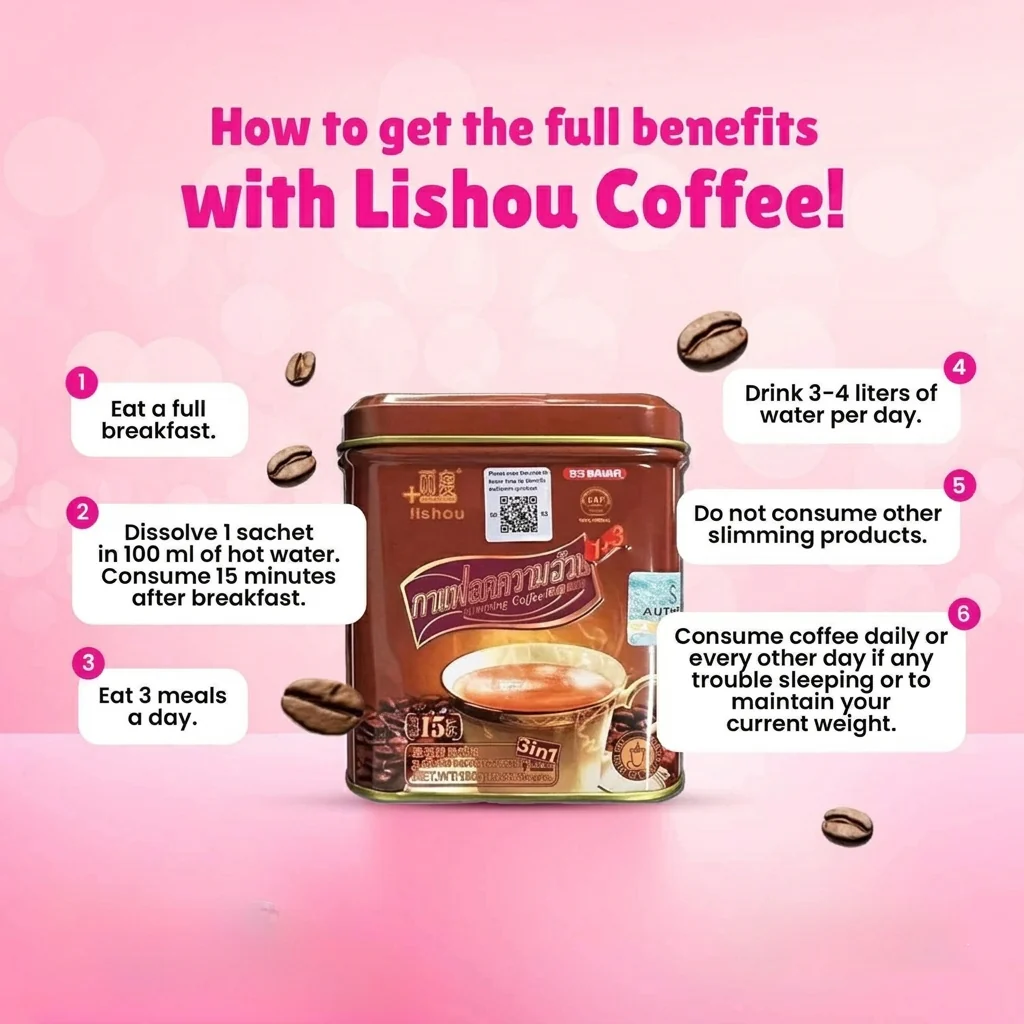 Lishou Slimming Coffee Drink - 15 Sachets × 10g - Image 7