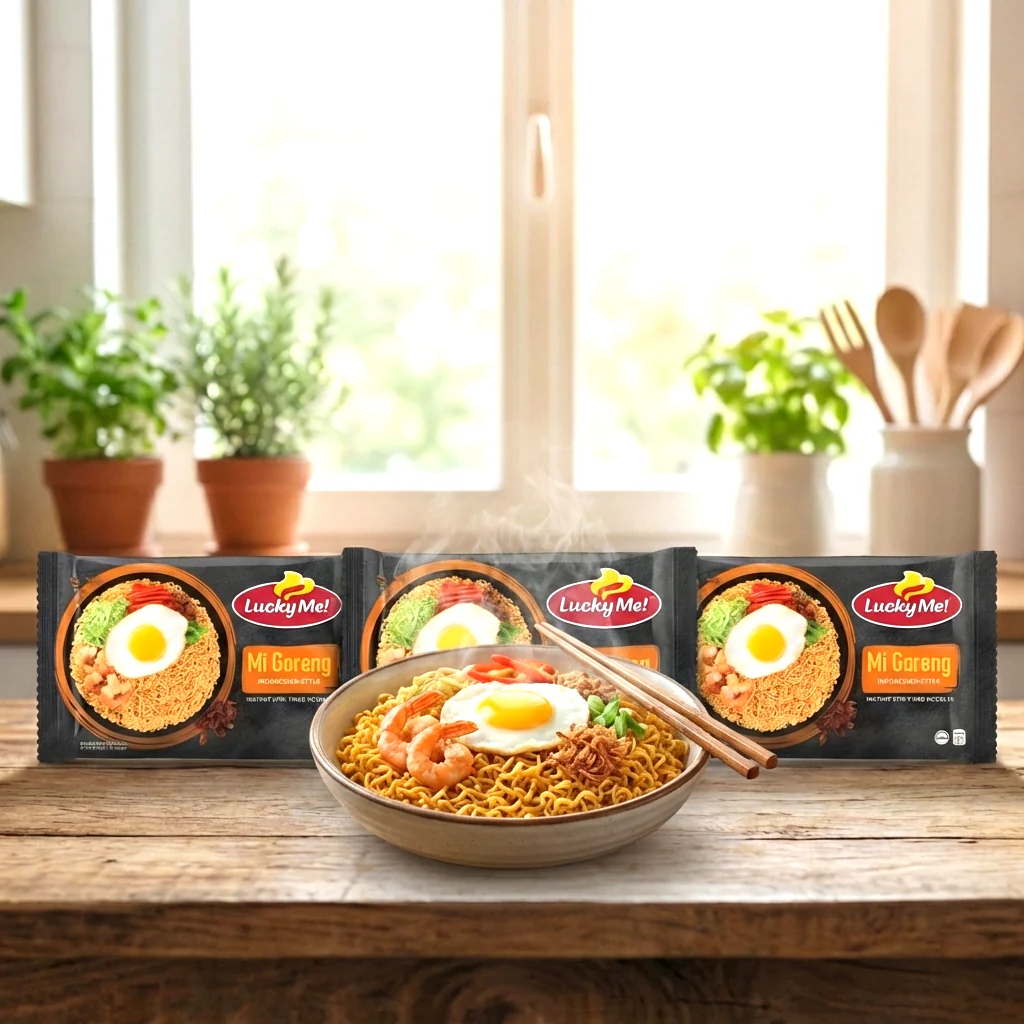 Lucky Me! Mi Goreng Stir-Fry Noodles Indonesian-Style - 74g (3pcs Combo) - Image 6