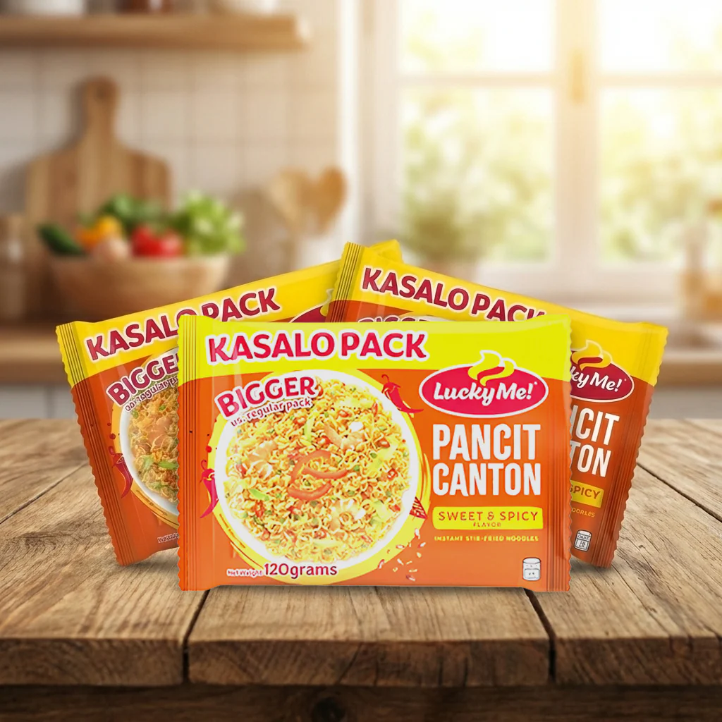 Lucky Me! Pancit Canton Sweet & Spicy KASALO Pack - 120g (3 Pcs Combo) - Image 3