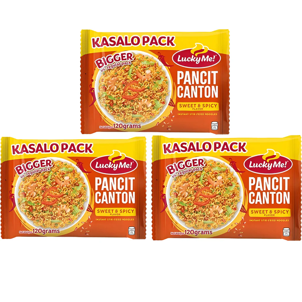 Lucky Me! Pancit Canton Sweet & Spicy KASALO Pack - 120g (3 Pcs Combo) - Image 5