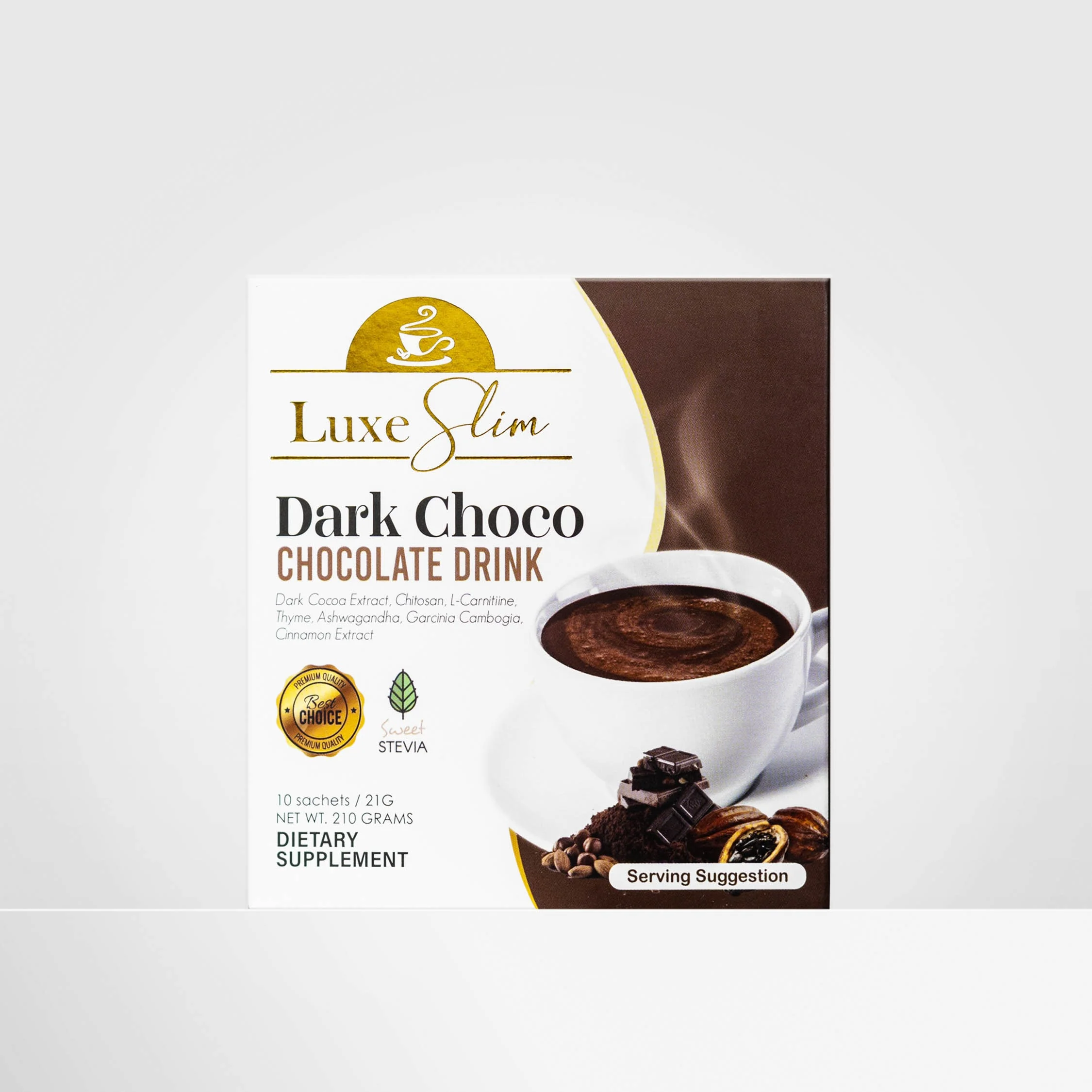 Luxe Beauty Dark Choco Chocolate Drink - 210g