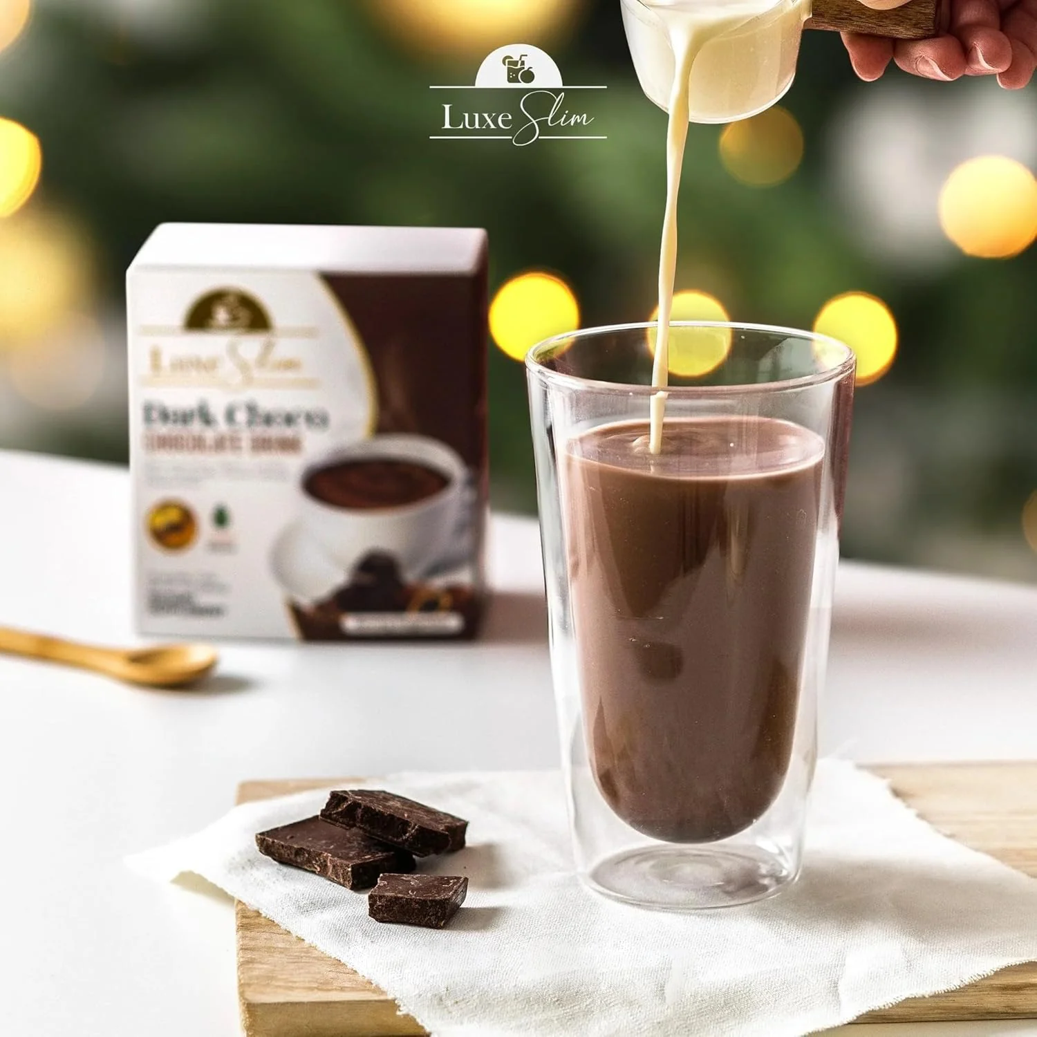 Luxe Beauty Dark Choco Chocolate Drink - 210g - Image 2