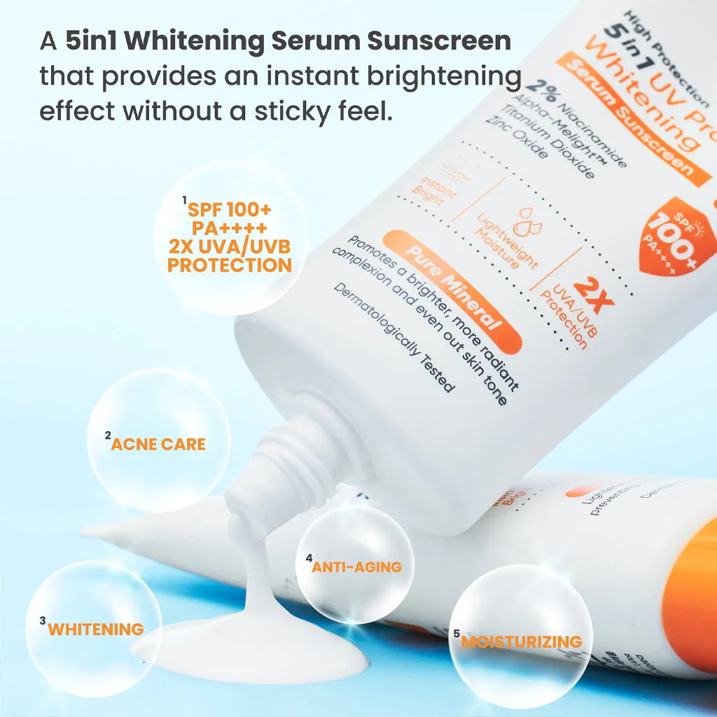Luxe Organix 5-in-1 UV Pro Whitening Serum Sunscreen SPF 100 PA+++ - 40ml - Image 3