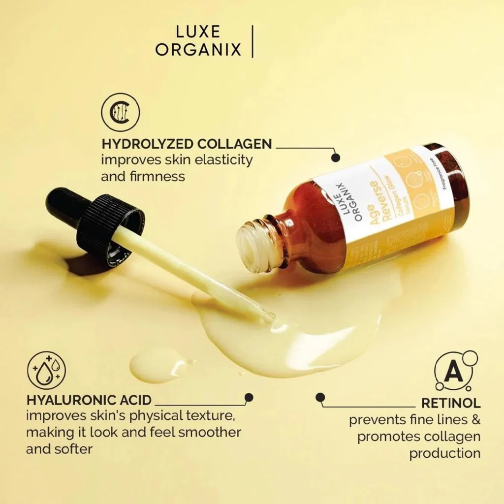 Luxe Organix Age Reverse Collagen Glow Serum – 30ml - Image 2