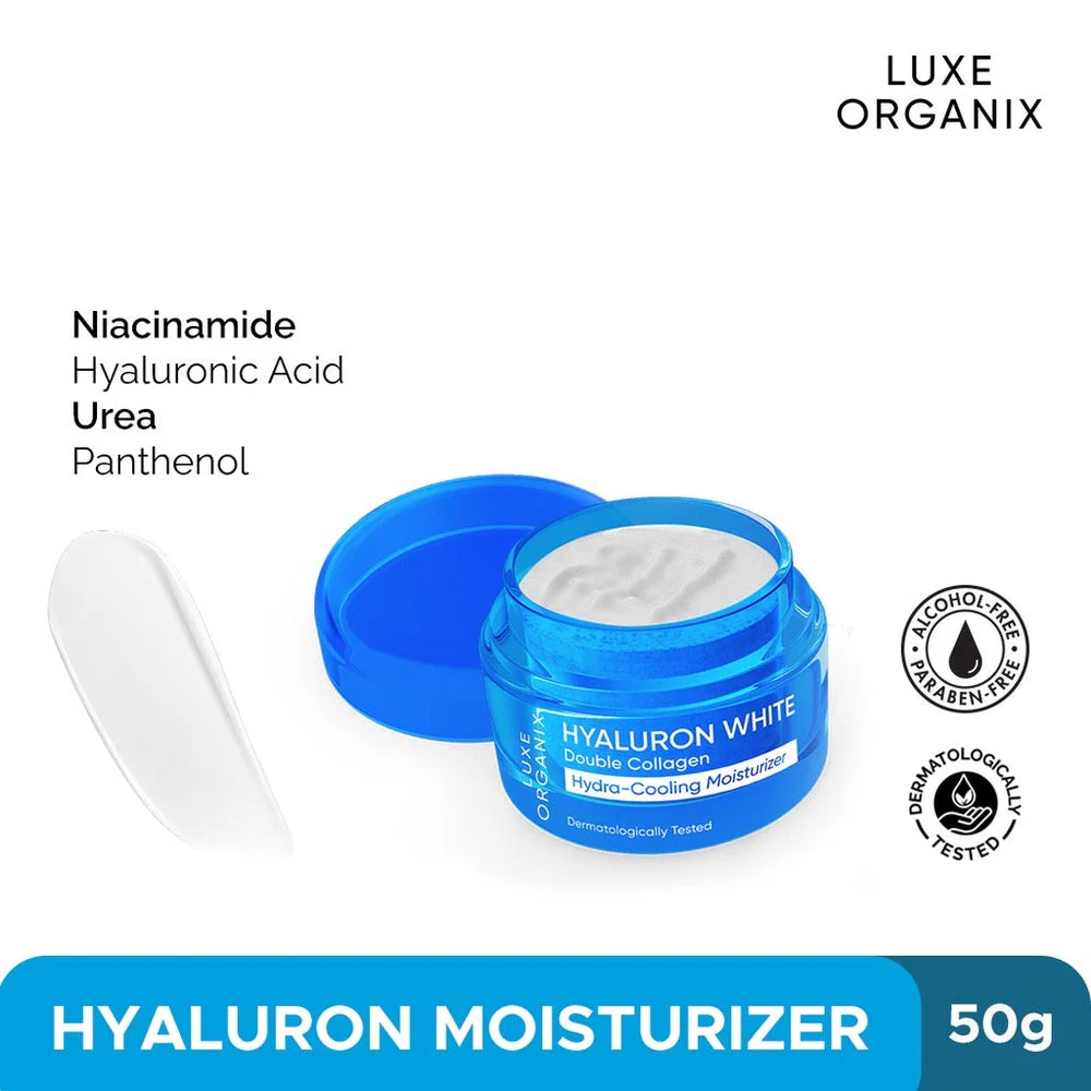 Luxe Organix Hyaluron White Double Collagen Hydra-Cooling Moisturizer 50g - Image 3