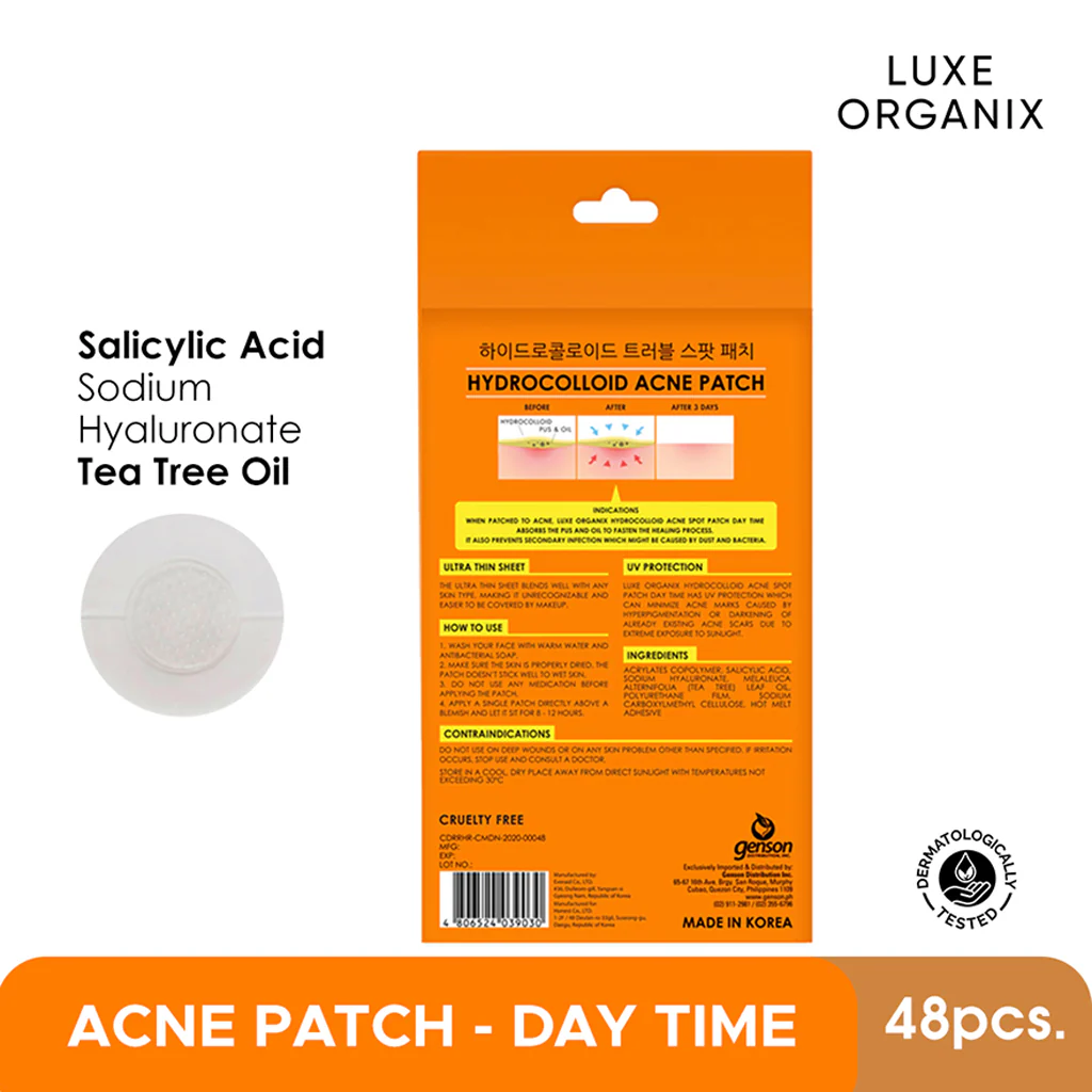 Luxe Organix Hydrocolloid Acne Patch – Day Time (48 Patches) - Image 12