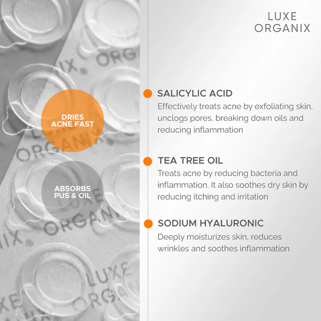 Luxe Organix Hydrocolloid Acne Patch – Day Time (48 Patches) - Image 8