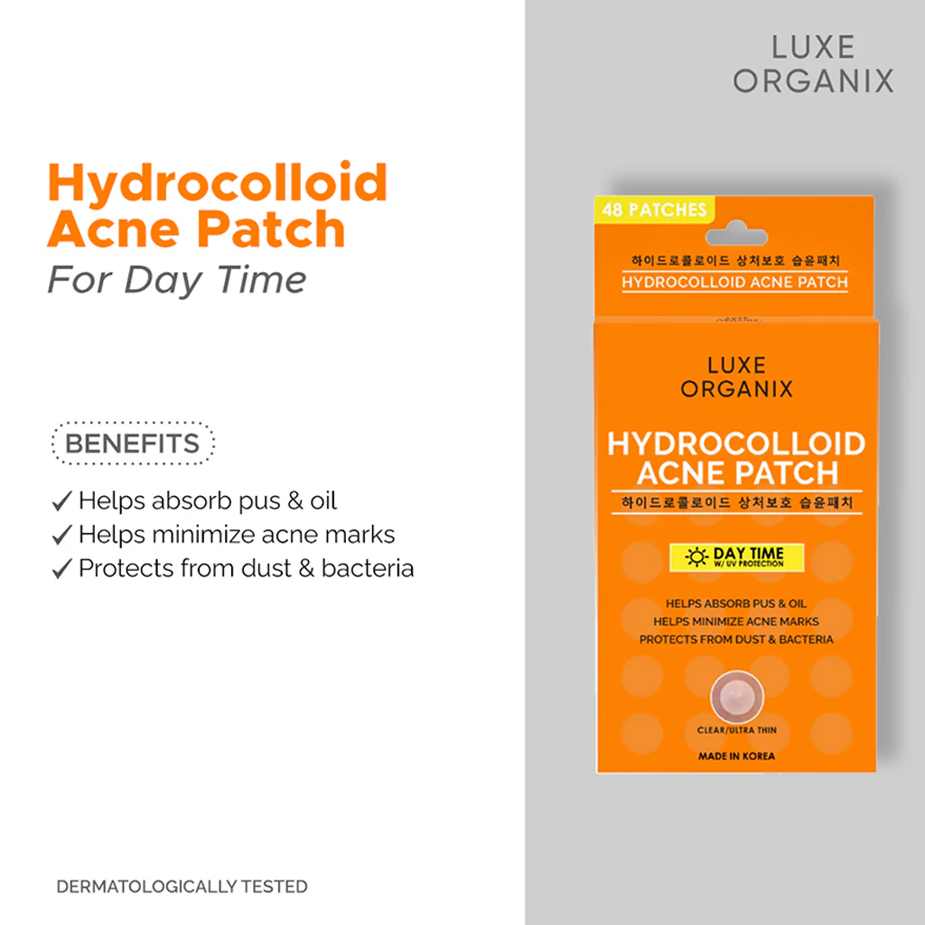 Luxe Organix Hydrocolloid Acne Patch – Day Time (48 Patches) - Image 9