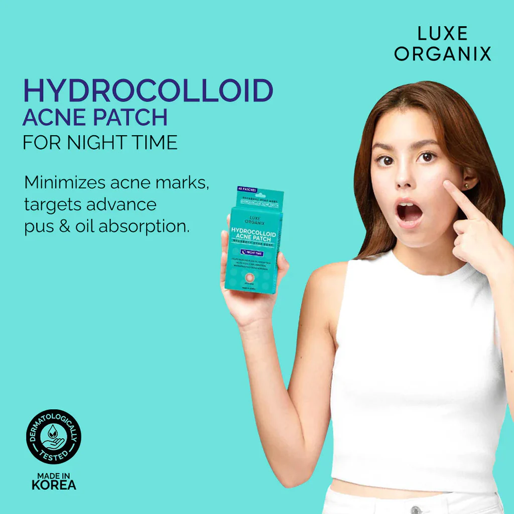 Luxe Organix Hydrocolloid Acne Patch – Night Time (48 Patches) - Image 3