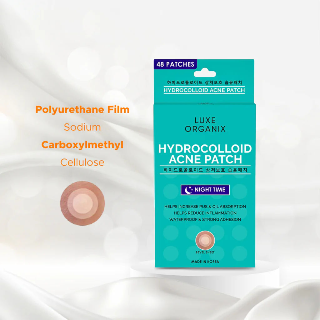 Luxe Organix Hydrocolloid Acne Patch – Night Time (48 Patches) - Image 5