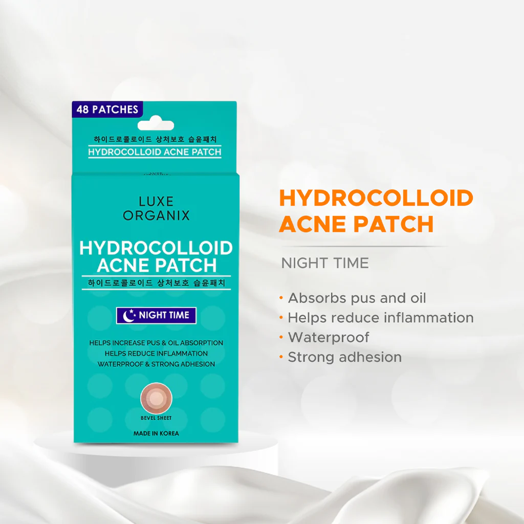 Luxe Organix Hydrocolloid Acne Patch – Night Time (48 Patches) - Image 6