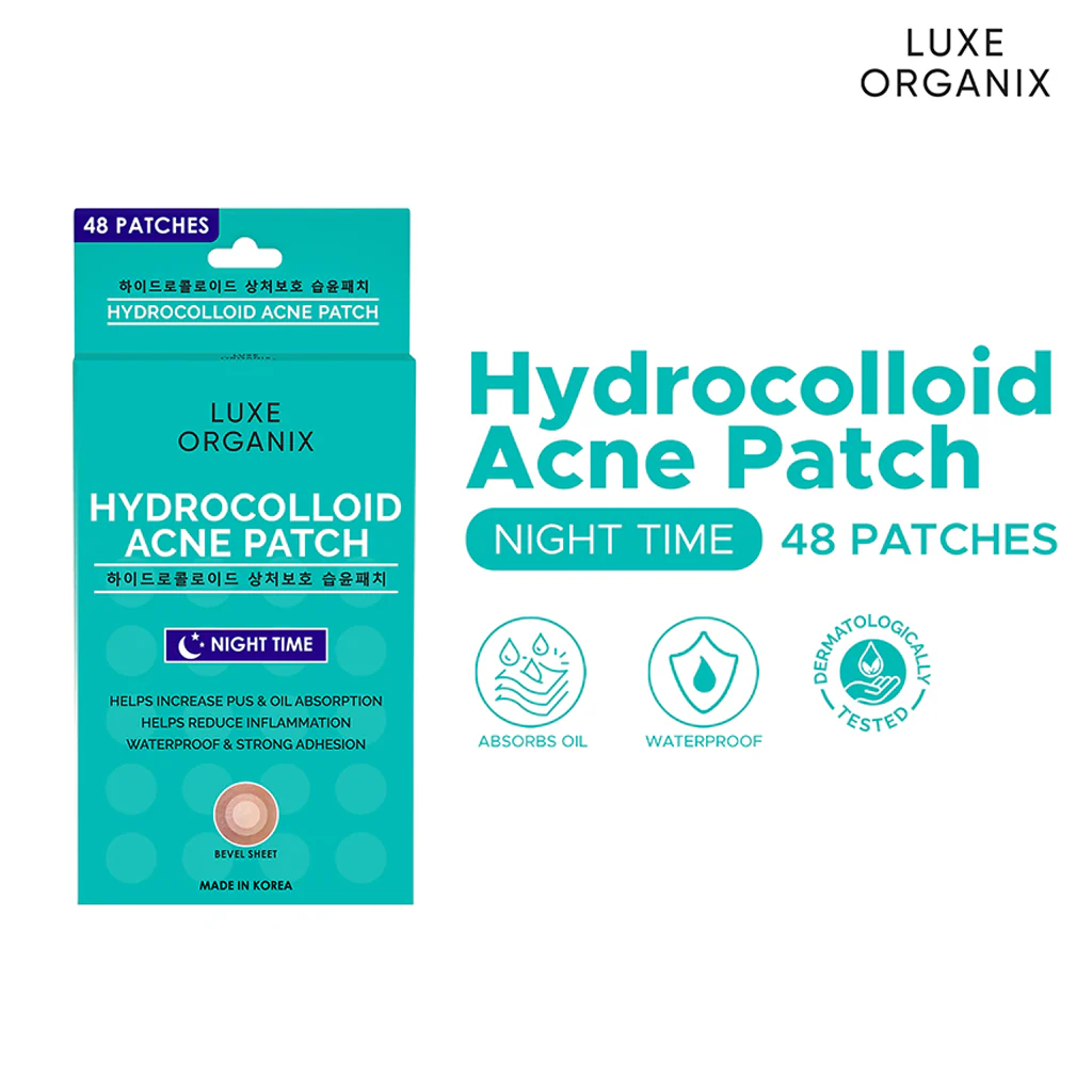 Luxe Organix Hydrocolloid Acne Patch – Night Time (48 Patches) - Image 8