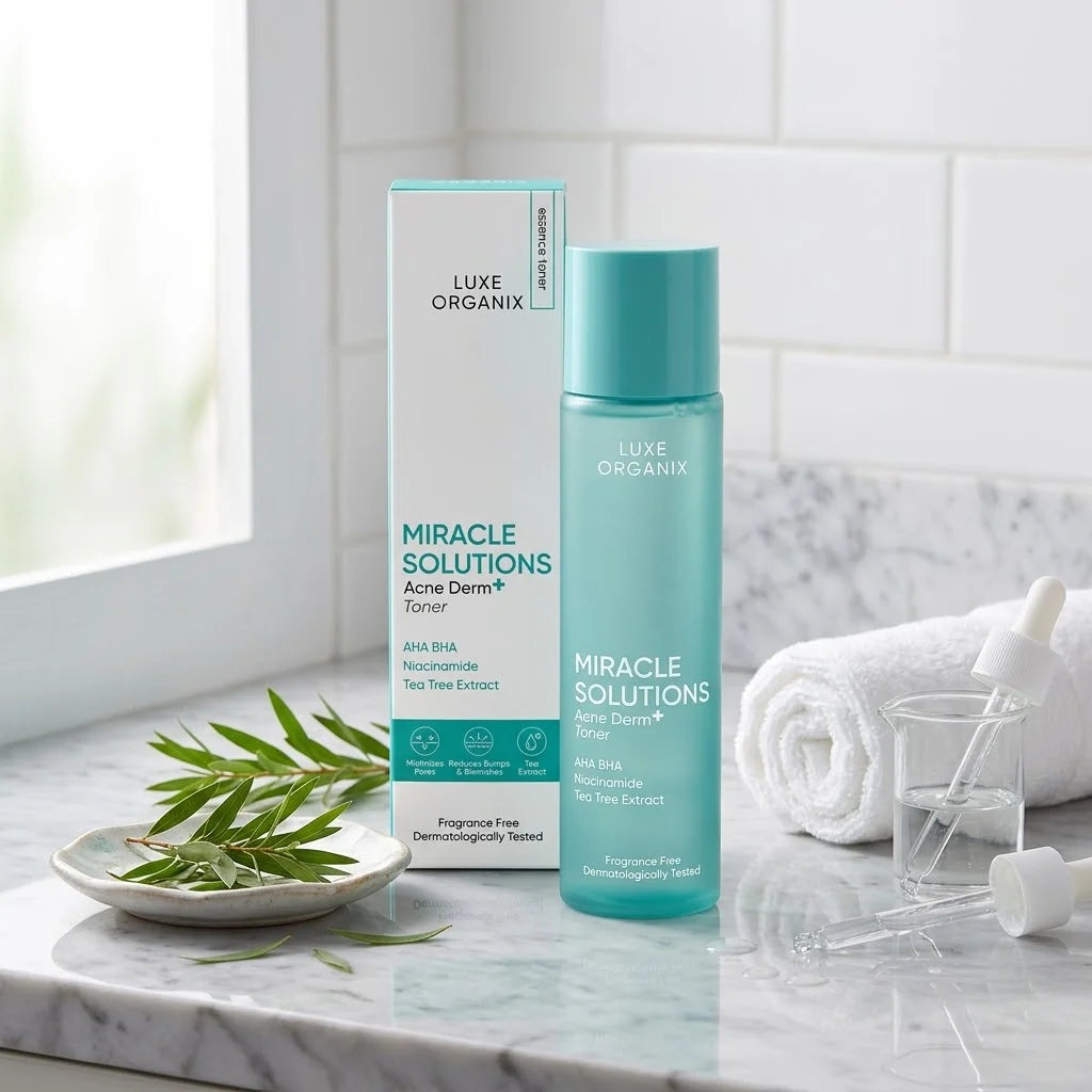 Luxe Organix Miracle Solutions Acne Derm+ Toner – 150ml - Image 5