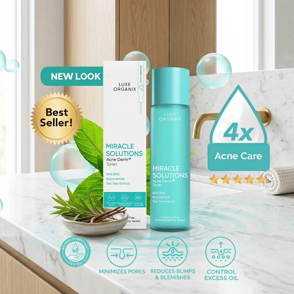 Luxe Organix Miracle Solutions Acne Derm+ Toner – 150ml - Image 6