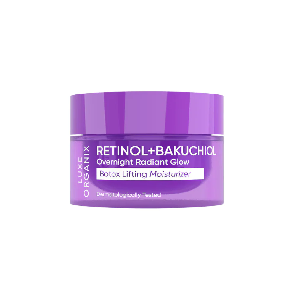 Luxe Organix Retinol + Bakuchiol Overnight Radiant Glow Botox Lifting Moisturizer 50g - Image 3