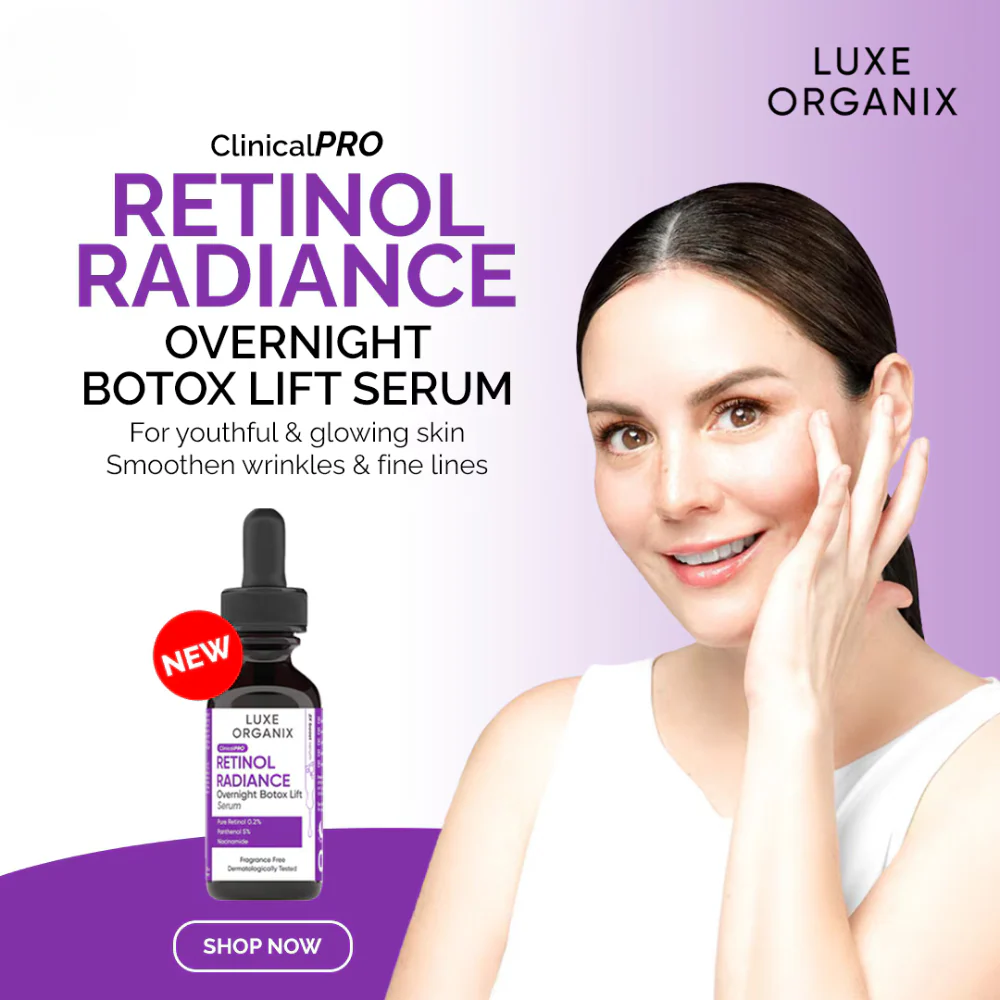 Luxe Organix Retinol Radiance Overnight Botox Lift Serum - 30ml - Image 3