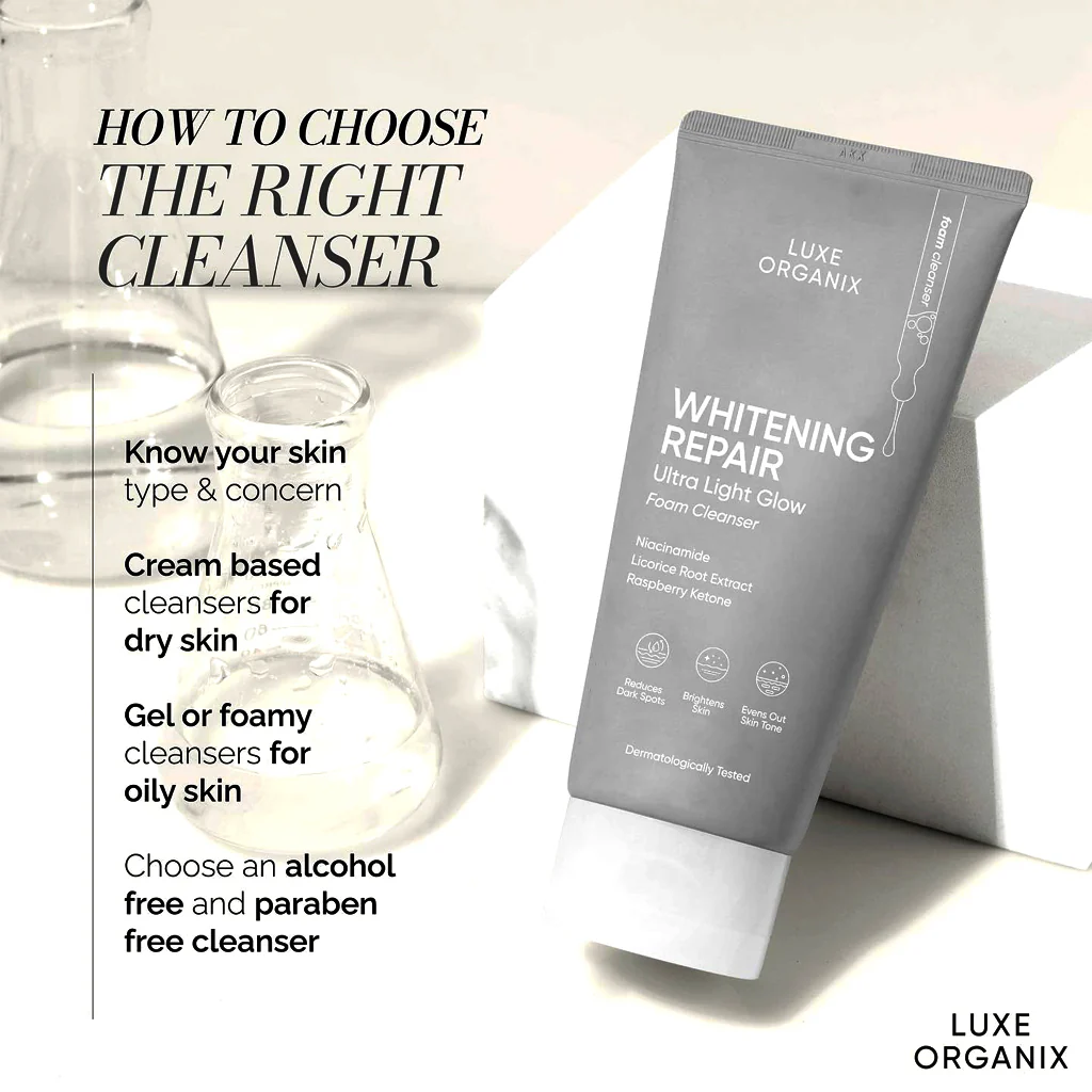 Luxe Organix Whitening Repair Ultra Light Glow Foam Cleanser – 150ml - Image 4