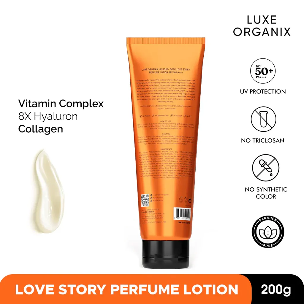 Luxe Organix x Kiss My Body Love Story Perfume Lotion SPF50 PA+++ (200g) - Image 3